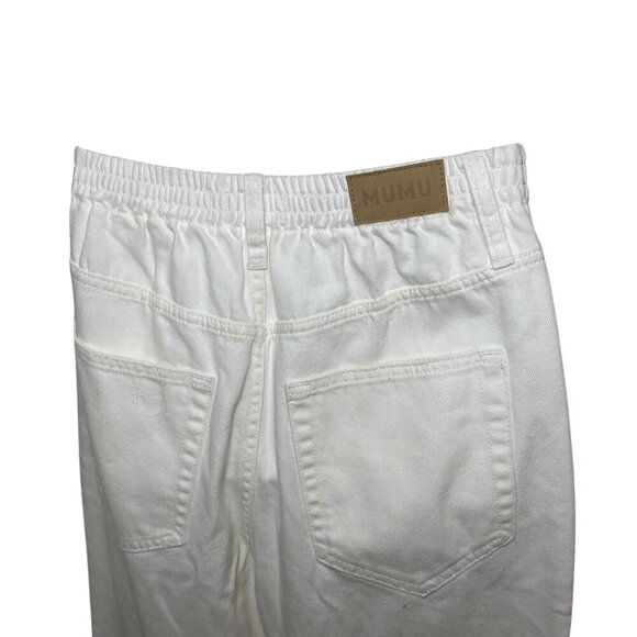 Show Me Your Mumu White Straight Leg Jeans – Raw Hem – Size 26 - Picture 6 of 6